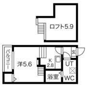 Oak Tree Maison志賀の間取り画像