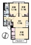 ハイツ西光寺 A棟の間取り画像