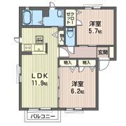 ライズ・プラミネントAの間取り画像