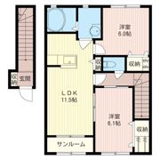 ヴィラ フェリーチェ II 五番館の間取り画像