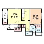 ベルローズ A棟の間取り画像