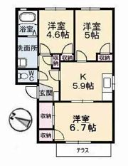 サンライン川入 B棟の間取り画像