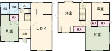 つつじが丘南4番町戸建の間取り画像