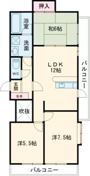 レジデンス・ピラージュの間取り画像
