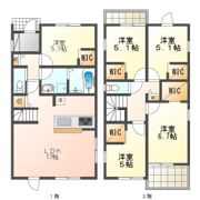 御津町上佐脇屋敷貸家の間取り画像