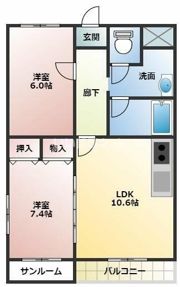 クレスト・フォルム上冨居の間取り画像