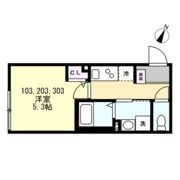 ベイルーム稲田堤の間取り画像