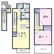 サンシャイン長府 Ⅱの間取り画像
