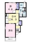 ブリッサ桜岡Dの間取り画像