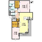 ヴェントプーロ東松山の間取り画像