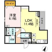 D-asset矢崎町の間取り画像