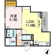 D-asset矢崎町の間取り画像