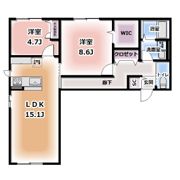 Komorebi Garden中田本町Bの間取り画像