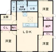 Bird Garden 平屋 和合本町 Bの間取り画像