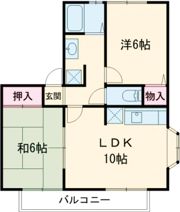 ハイカムール柧Eの間取り画像