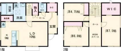 吉田貸家の間取り画像
