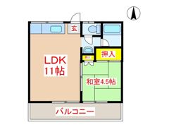 アフロディーテ国分 A棟の間取り画像