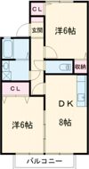 メゾン若宮 Bの間取り画像