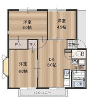 サンハイツ新井Dの間取り画像