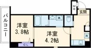 住吉橋町エヌエム・スワサント・ディスの間取り画像