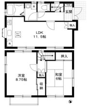 八王子市館町戸建の間取り画像