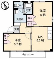 ダンデライオン A棟の間取り画像