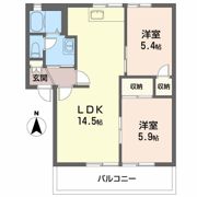 ベルハイツ A棟の間取り画像