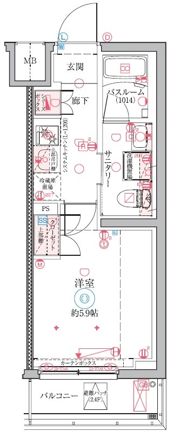 クレヴィスタ横浜鶴見の間取り画像