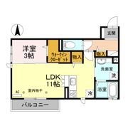 オッツ高田 Aの間取り画像