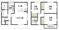 ラフィーネ西阿知Ⅲの間取り画像
