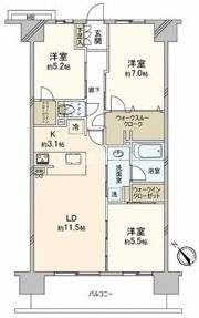 サンクレイドル伊勢原レジデンス Bloom Courtの間取り画像