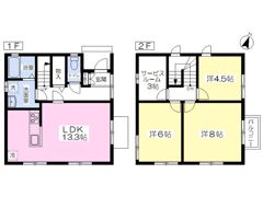 小鹿戸建て Bの間取り画像