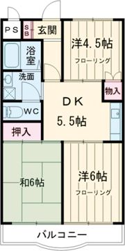 サンライズCityマンションの間取り画像