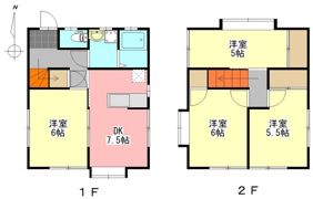 鈴木様貸テラスハウス西山の間取り画像