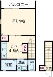 エクリュ竹松駅前の間取り画像
