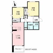 シャーメゾン六本松の間取り画像