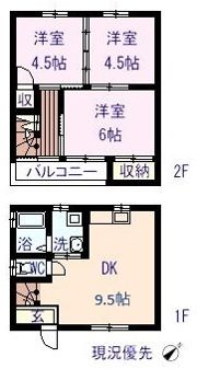 SRライフ多治米1・2の間取り画像