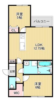 リアノーラ平野WESTの間取り画像