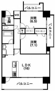 セントラルヒルズ松城の間取り画像