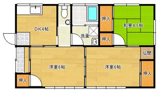 坂元貸家の間取り画像