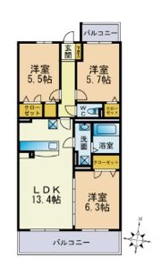 サンライフ リラの間取り画像