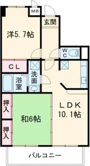 ベルヒルズ則松の間取り画像