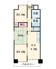 ベルヒルズ則松の間取り画像