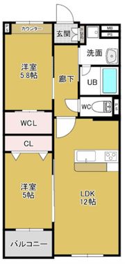 サウスサイドビル自由ヶ丘の間取り画像