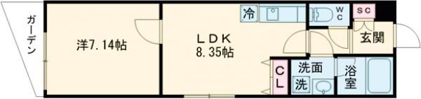 ASTILE studio 王子の間取り画像
