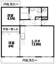 第一我心ヶ丘マンションの間取り画像