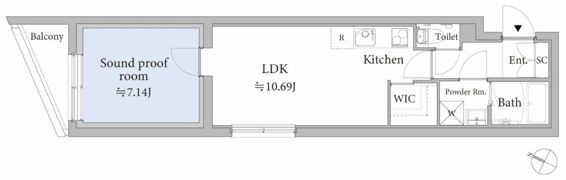 ASTILE studio 王子の間取り画像