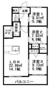 プレミール富士見 Ⅰの間取り画像
