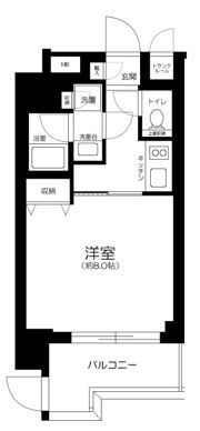 プレール・ドゥーク門前仲町Ⅱの間取り画像