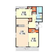 ヴェール梅里の間取り画像
